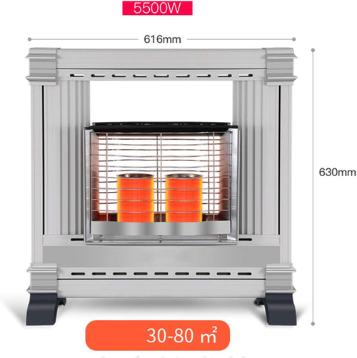 Armoire de chauffage autonome 5,5 kW Chauffage portable Chauffage au gaz butane à faible bruit Chauffage au gaz butane Sécurité à domicile Chauffage au propane Espace