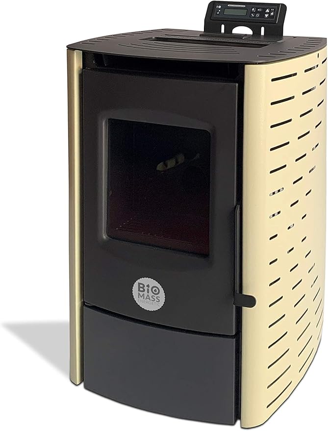 Poêle à biomasse énergétique Pellet Eco 7 kW Blanc [Classe énergétique A++]